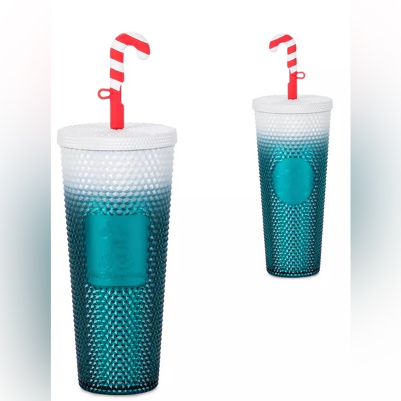 Disney Starbucks Holiday  Tumbler with  Candy Cane Topper WDW PARKS - Picture 6 of 7